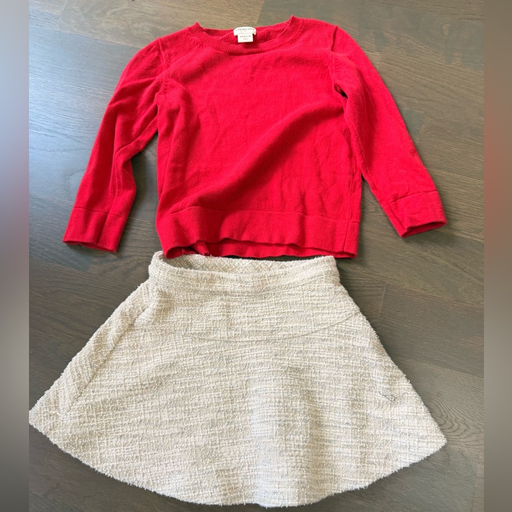J. Crew Red and Cream Kids Matching Set